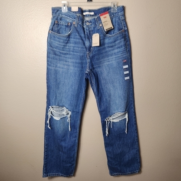 Levi's Denim - Levi's Womens Low Pro Straight Distressed Medium Wash Jeans-Size 31 (NWT)